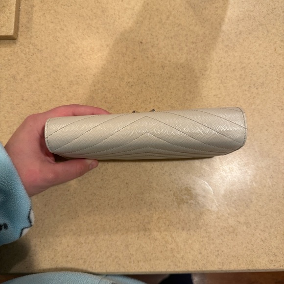 Yves Saint Laurent Quilted Silver Wallet - Picture 8 of 9